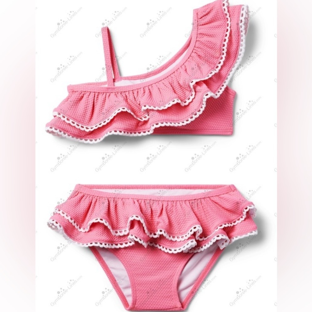 6-12 month Janie and Jack Recyled Ruffle 2 piece swim